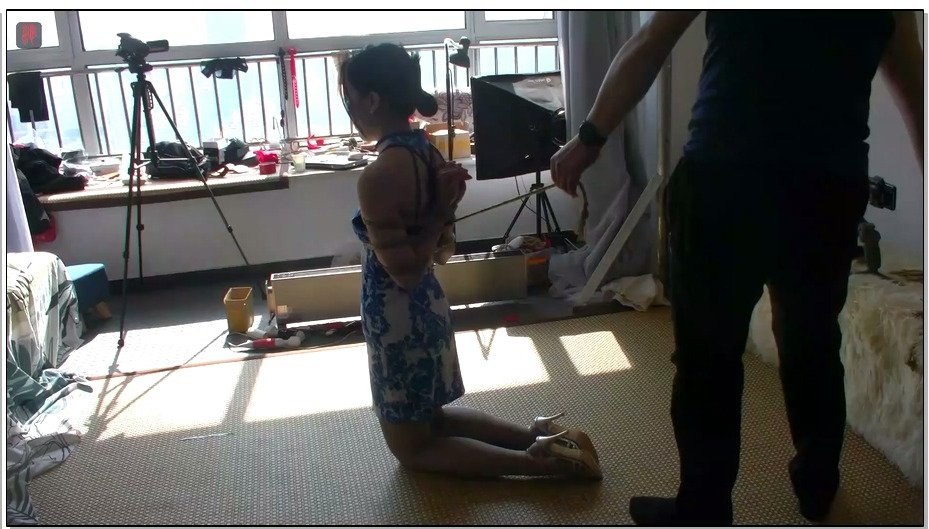 【绳之韵】假期工小软1：旗袍、灰丝、12CM细高，清纯少女来应聘，极虐后观音、口球