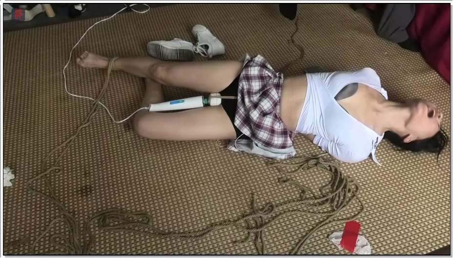 【绳之韵】极限GC研究系列，菲菲：痉挛的马甲线女生，晶莹的汗水、绝望的呼号、无法控..