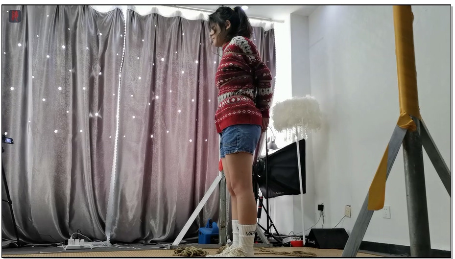 【绳之韵】萌娃文慧极限直臂、股绳驷马、口枷，无助挣扎，震动挠痒敏感度测试 