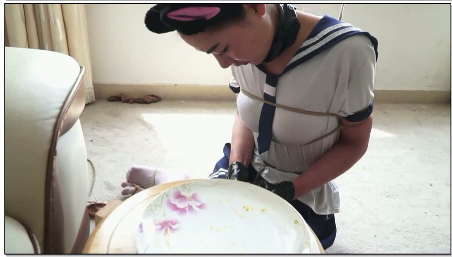 【逍遥】丽人的拘束游戏1-2两集连发!超有趣的真实系美女挣扎游戏!猫耳水手服白丝