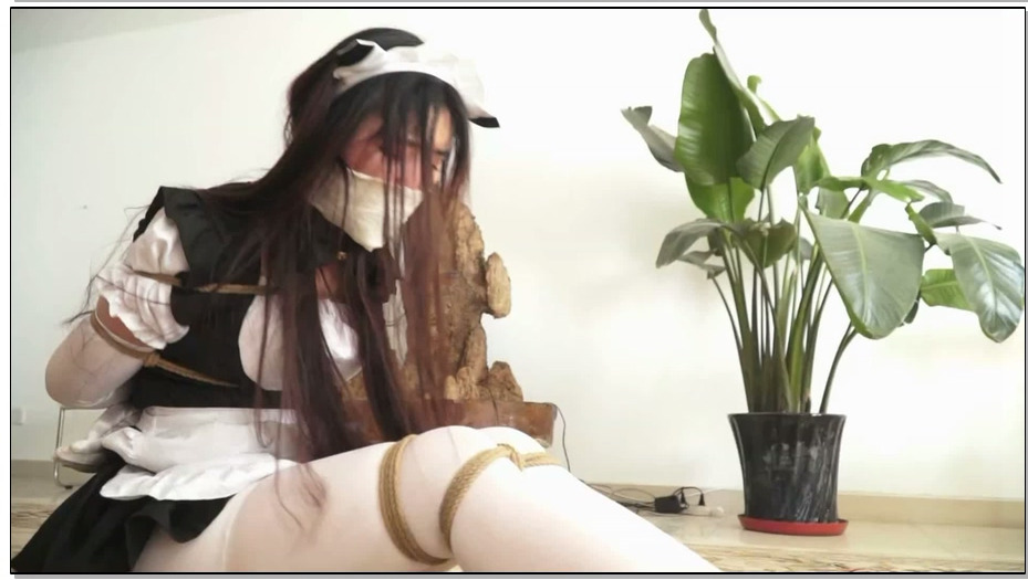 【逍遥】被催眠的丽人01美女被催眠成白丝女仆！被越挣扎越严密的绳子捆绑，白丝脚被无…