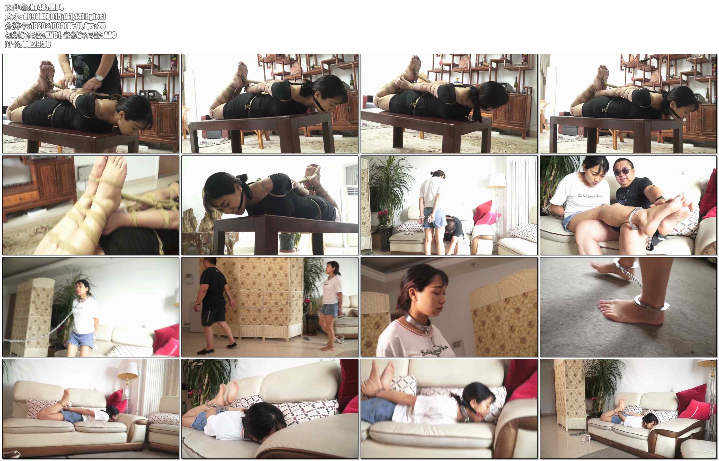 【逍遥】王蕾倾情演绎 夫妻间的绳情话（下集） 性感少妇体验捆绑后续：驷马堵嘴、镣铐…