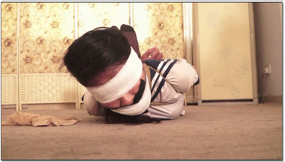 【逍遥】美女夏炎的入室劫难1（黑丝、棉袜塞嘴、胶布绷带多重封嘴、驷马封眼