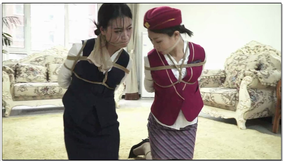 【逍遥】林艺夏炎联袂演绎挣脱捆绑堵嘴 空姐制服+丝袜+白袜 满足你的想象
