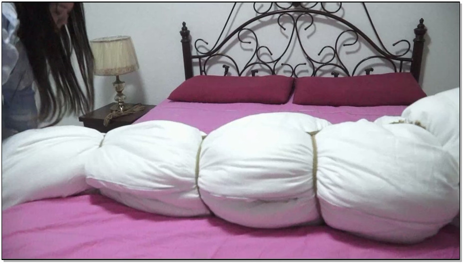 【逍遥】被子的囚禁 – 下 不尊重cosplay衣服的女孩被身着女仆装的女子搏斗迷晕后狠