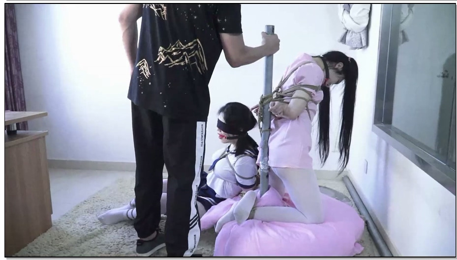 【逍遥】一人暴虐俩美女 转盘捆绑+桃缚 吴晗佳杰