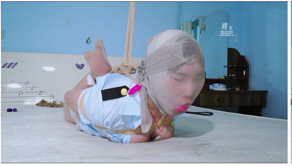 【樱束原创】报复女保安 新模寂寞人妻琳琳！女保安因得罪业主被业主丝袜套头驷马