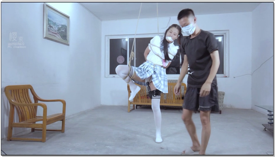 【樱束原创】JK双马尾单脚吊下