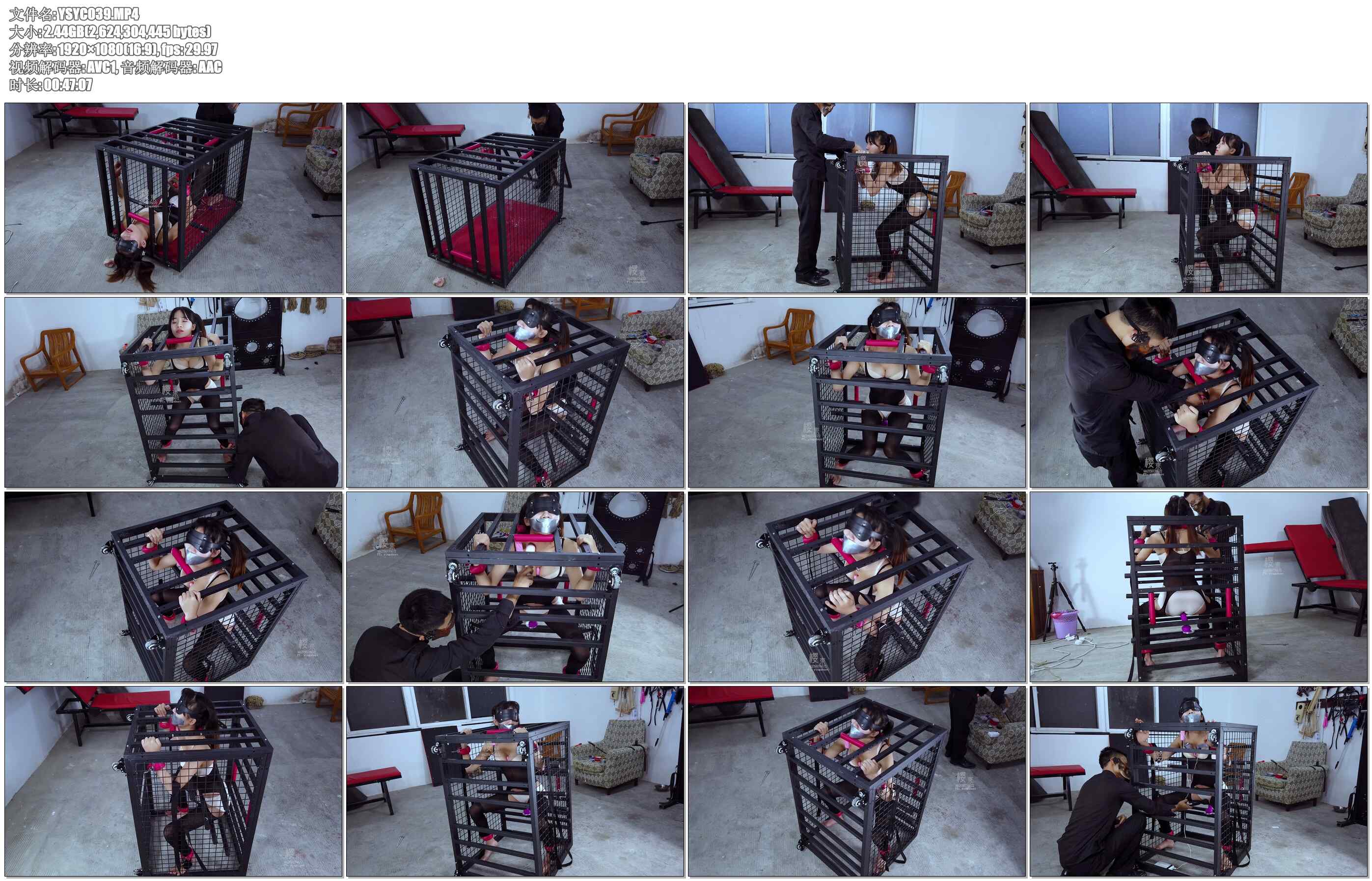 【樱束原创】莉莉的训奴计划第十一天铁笼中的马步