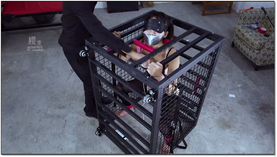 【樱束原创】莉莉的训奴计划第十一天铁笼中的马步