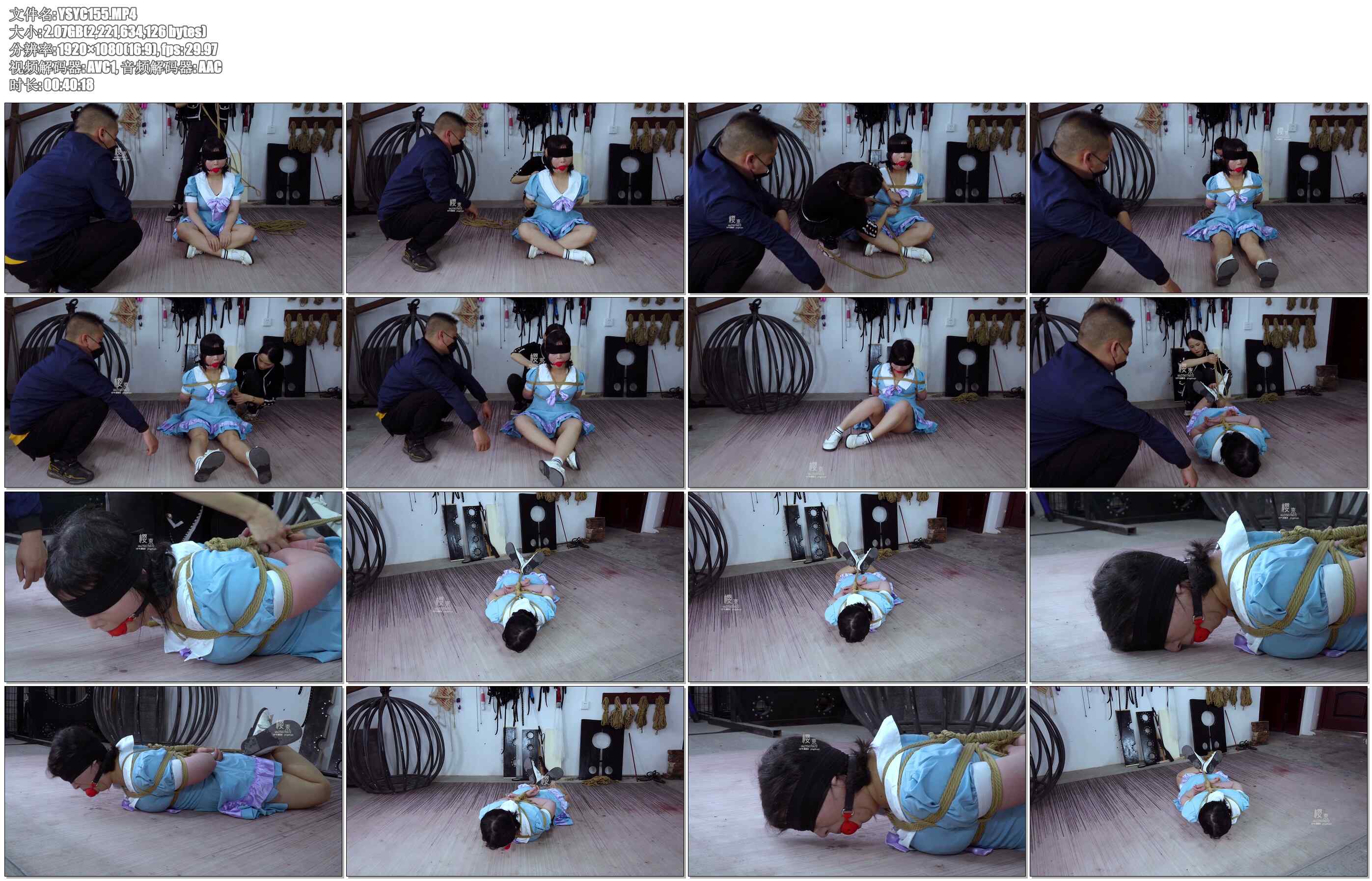 【樱束原创】夫妻初体验 美女绳艺师来服务，老公亲自指挥，驷马捆绑口球伺候，口水流..