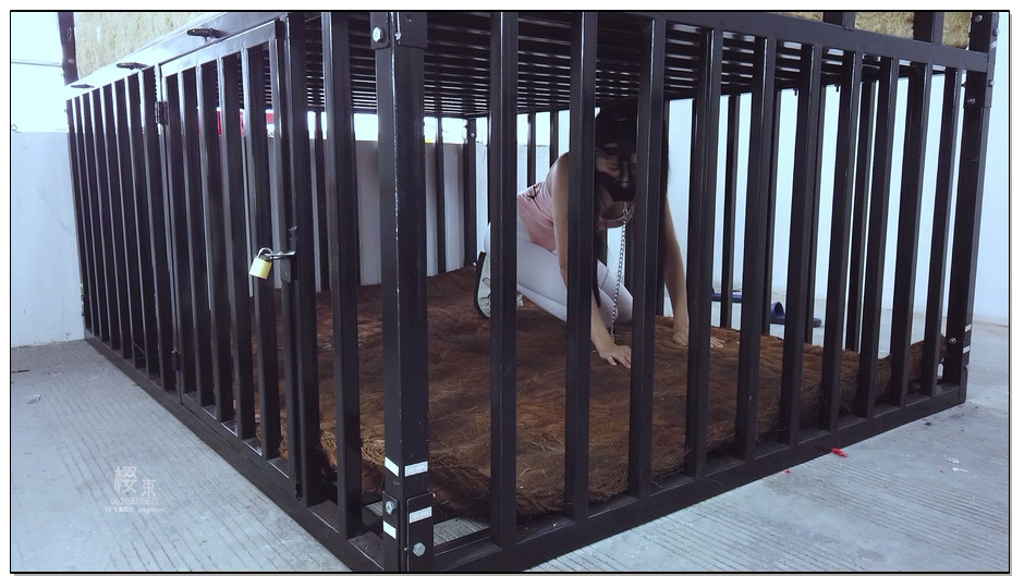 【樱束原创】汐洛养成计划-刑凳上的虐待上 汐洛圈养牢房，主人带到刑凳上固定捆绑，双..