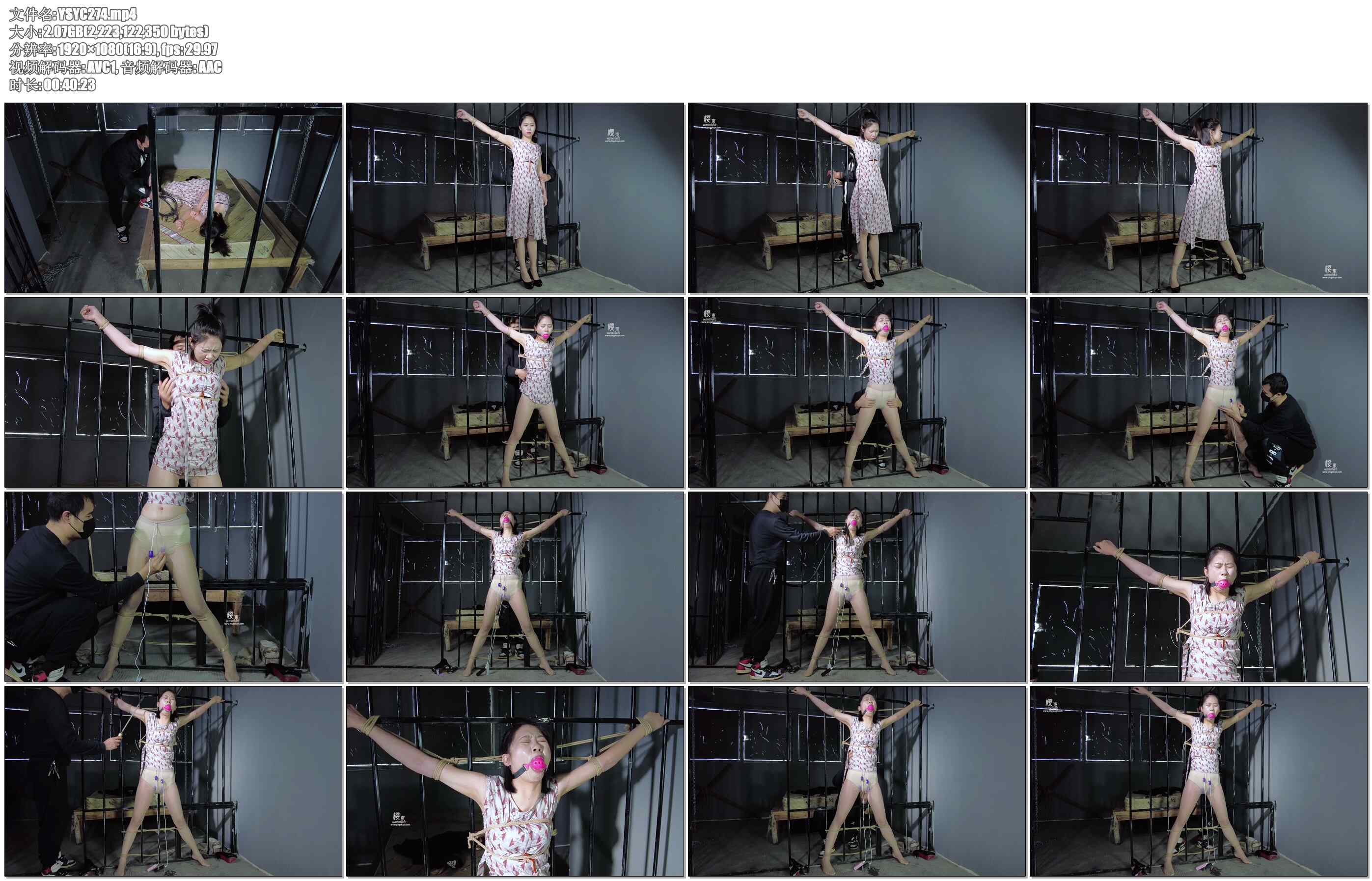 【樱束原创】刑讯的特殊手段 为了审问出女犯人幕后的人将她大字捆绑在牢房铁栏上用鞭 