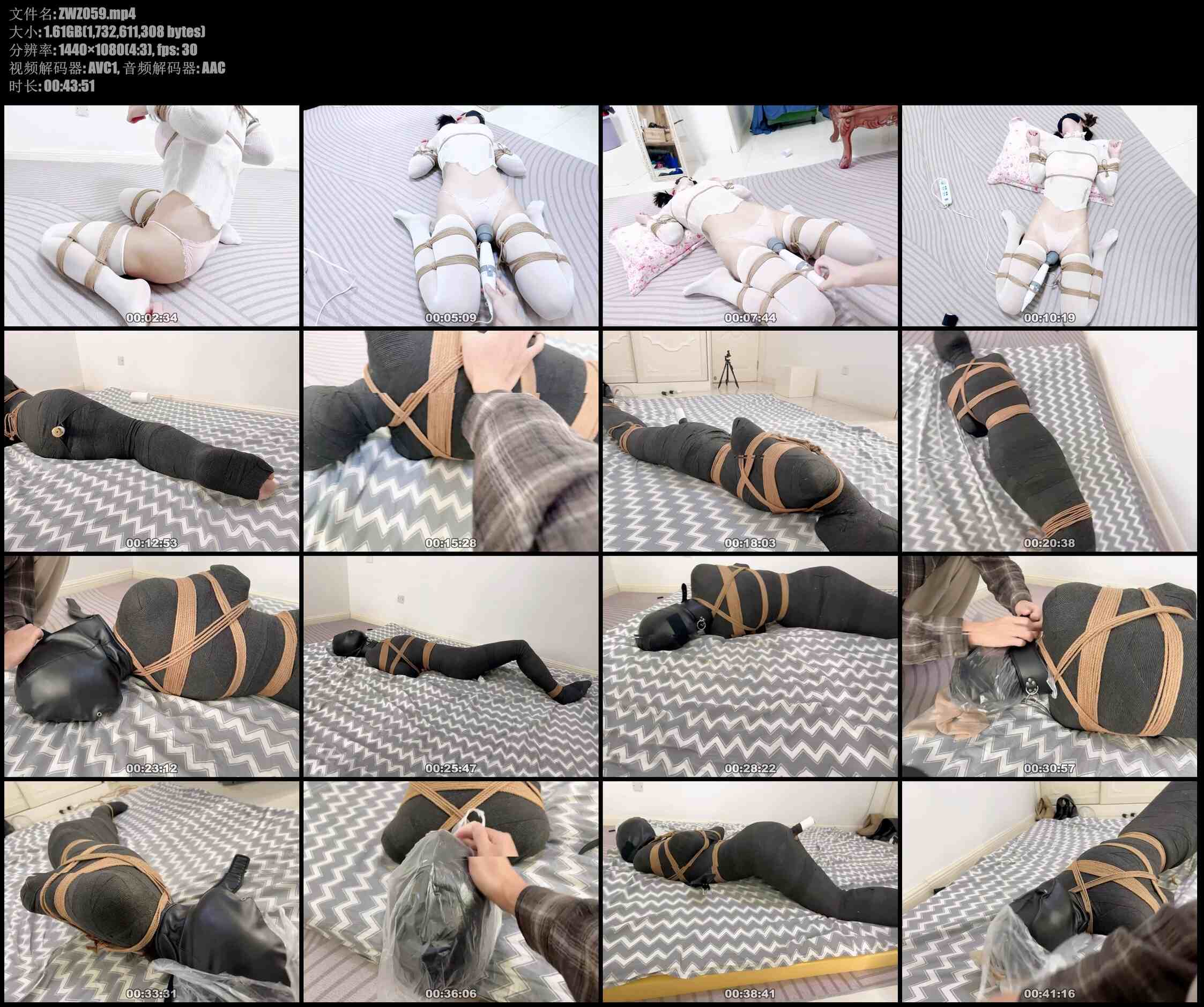 【窒物者】可爱蟹缚+超紧木乃伊 可爱蟹缚连续墙高+超紧木乃伊+50米绳索外骨骼，木乃伊
