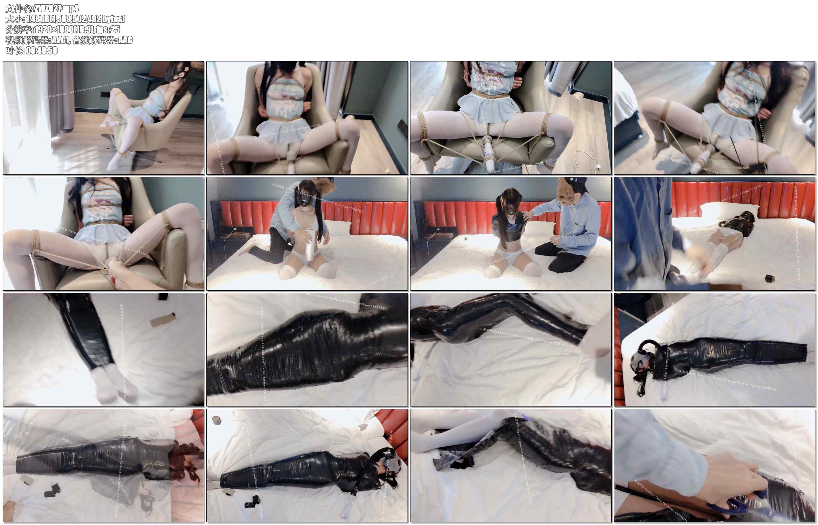 【窒物者】羞耻+强高 落地窗前的羞耻调教+滴蜡+全包木乃伊+防毒面罩 大容量“大制作”
