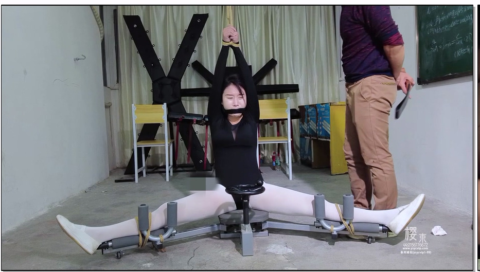 【樱束原创】舞蹈生一字马开腿特训 舞蹈生娜娜被老师强制一字马开腿疼到嗷嗷叫！